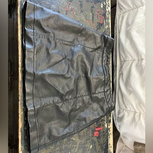 Faux leather skirt
